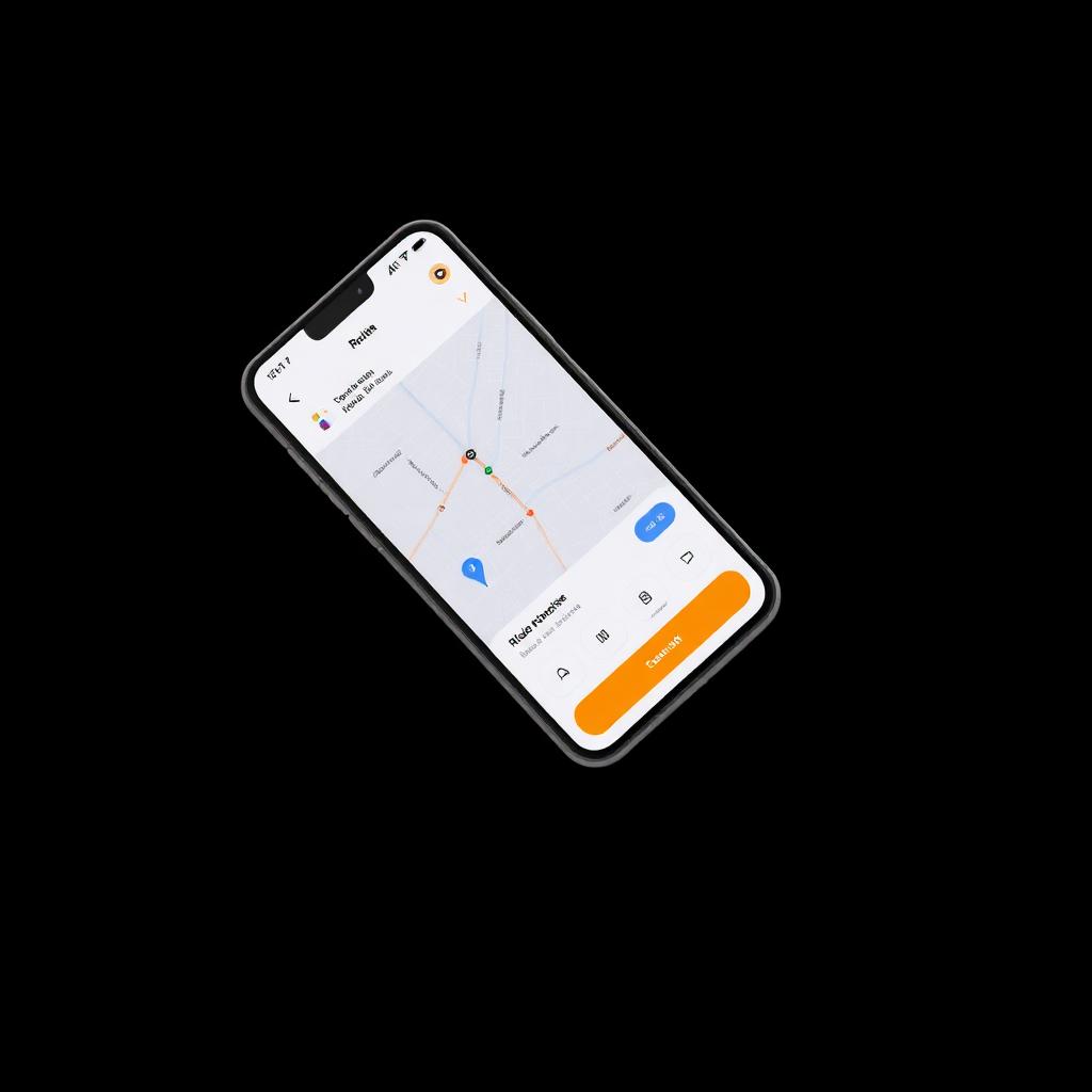 Drivvy app mockup showing ride booking interface